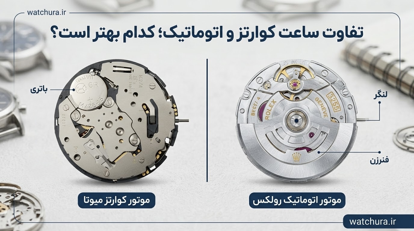 تفاوت ساعت کوارتز و اتوماتیک؛ کدام بهتر است؟