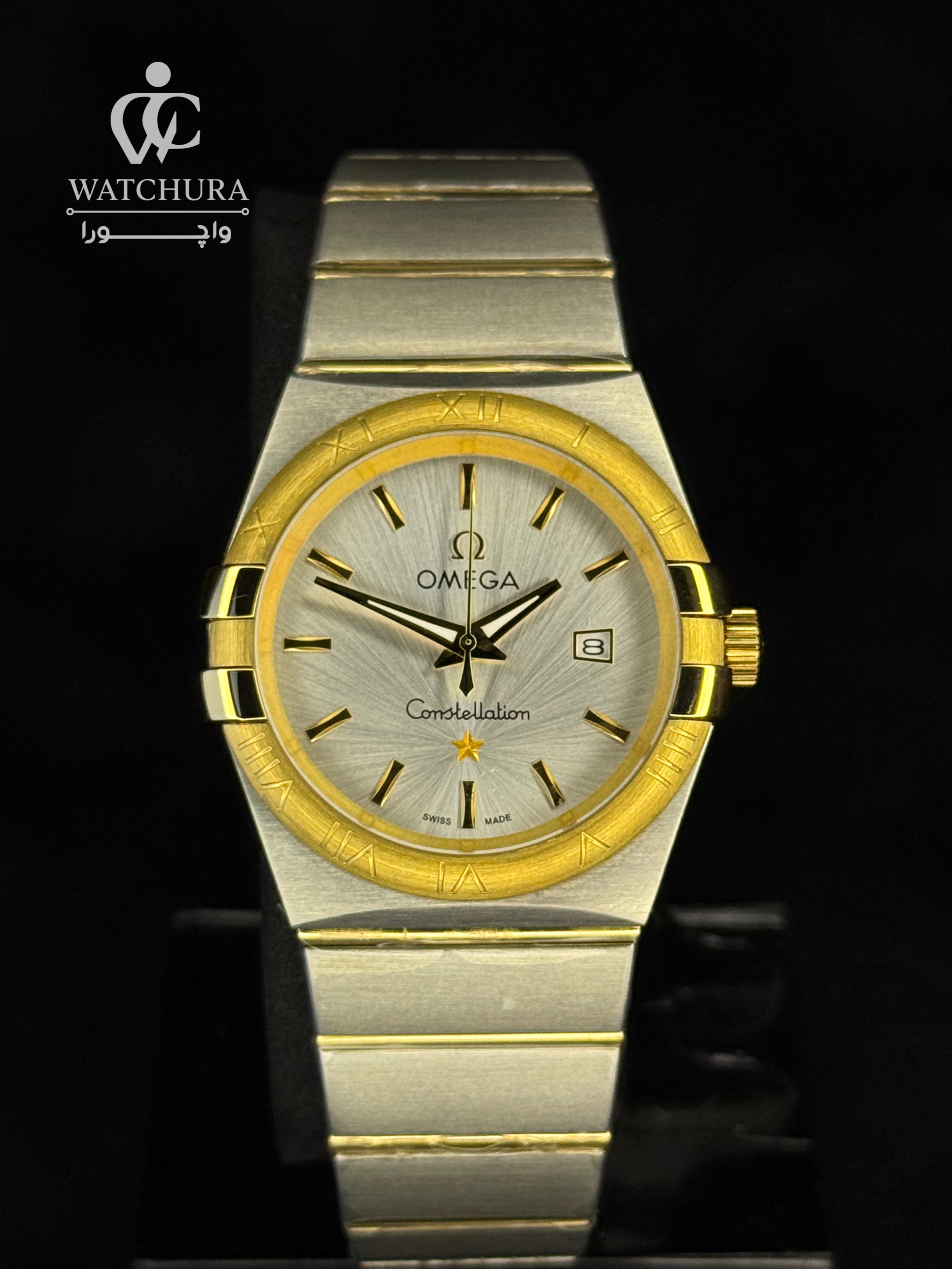 ساعت مچی مردانه اُمگا (Omega) مدل Constellation دو رنگ (طلایی-استیل)