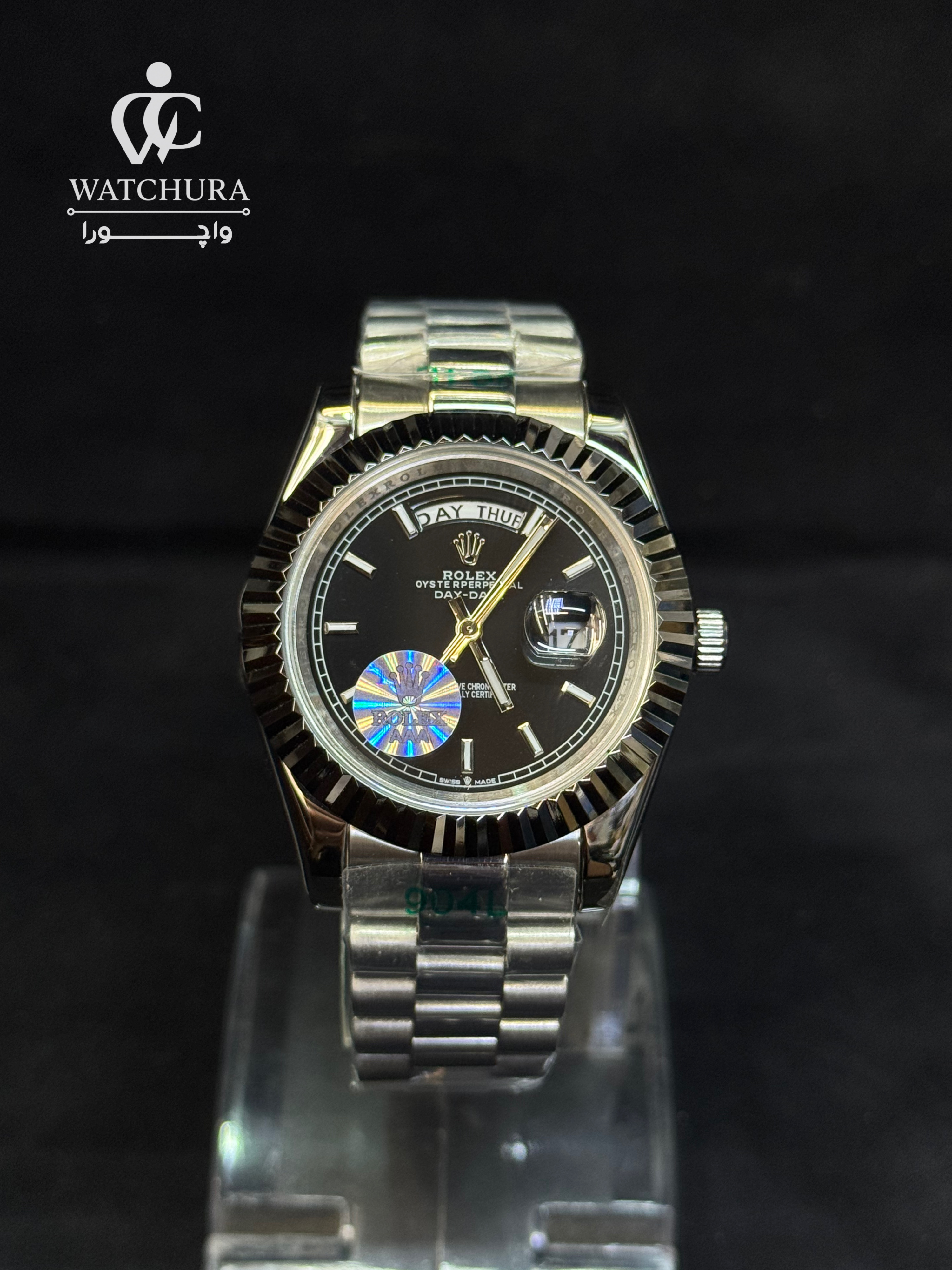 ساعت مچی مردانه رولکس دیدیت Rolex day date – صفحه مشکی