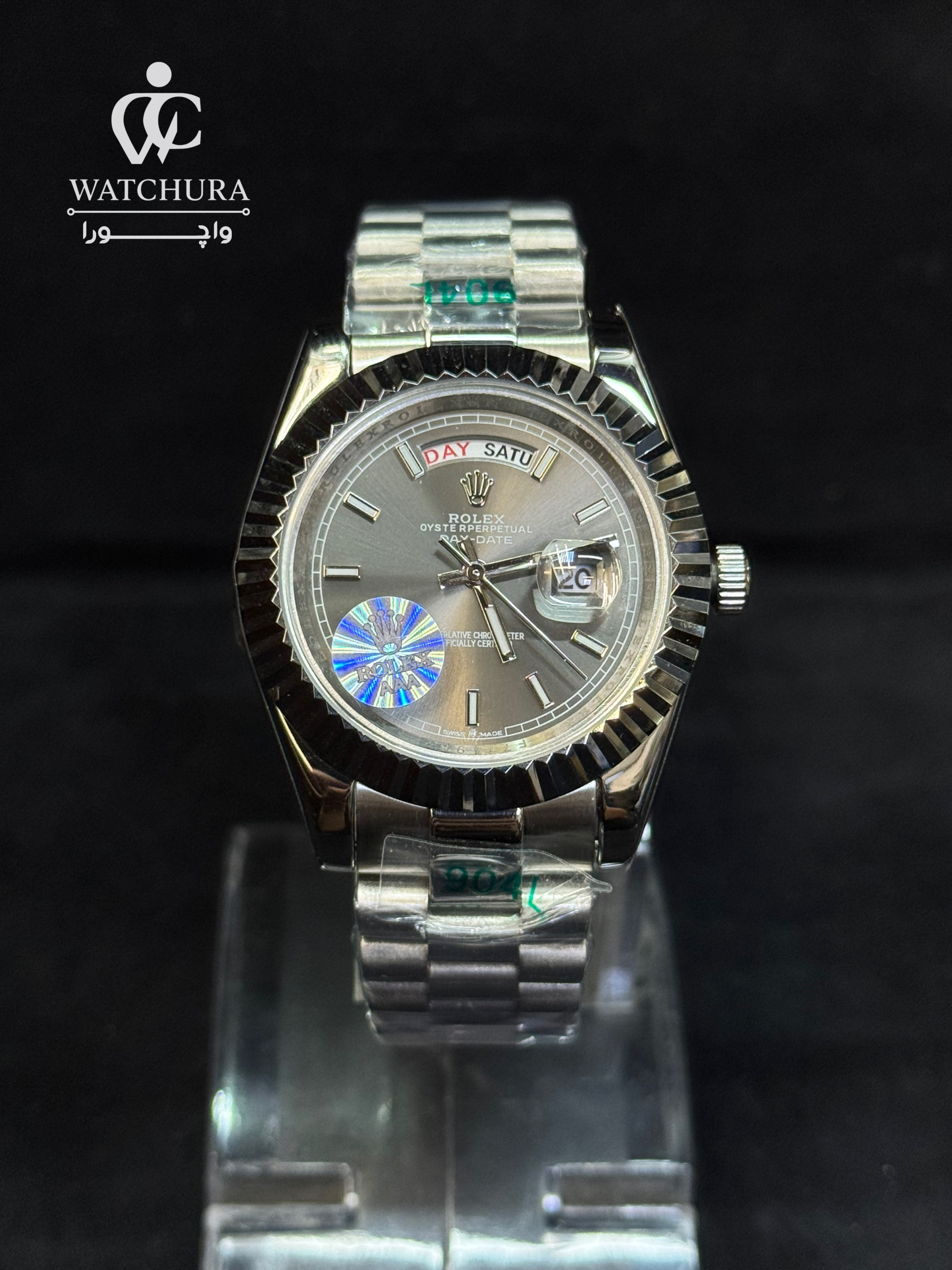 ساعت مچی مردانه رولکس دیدیت Rolex day date – صفحه طوسی