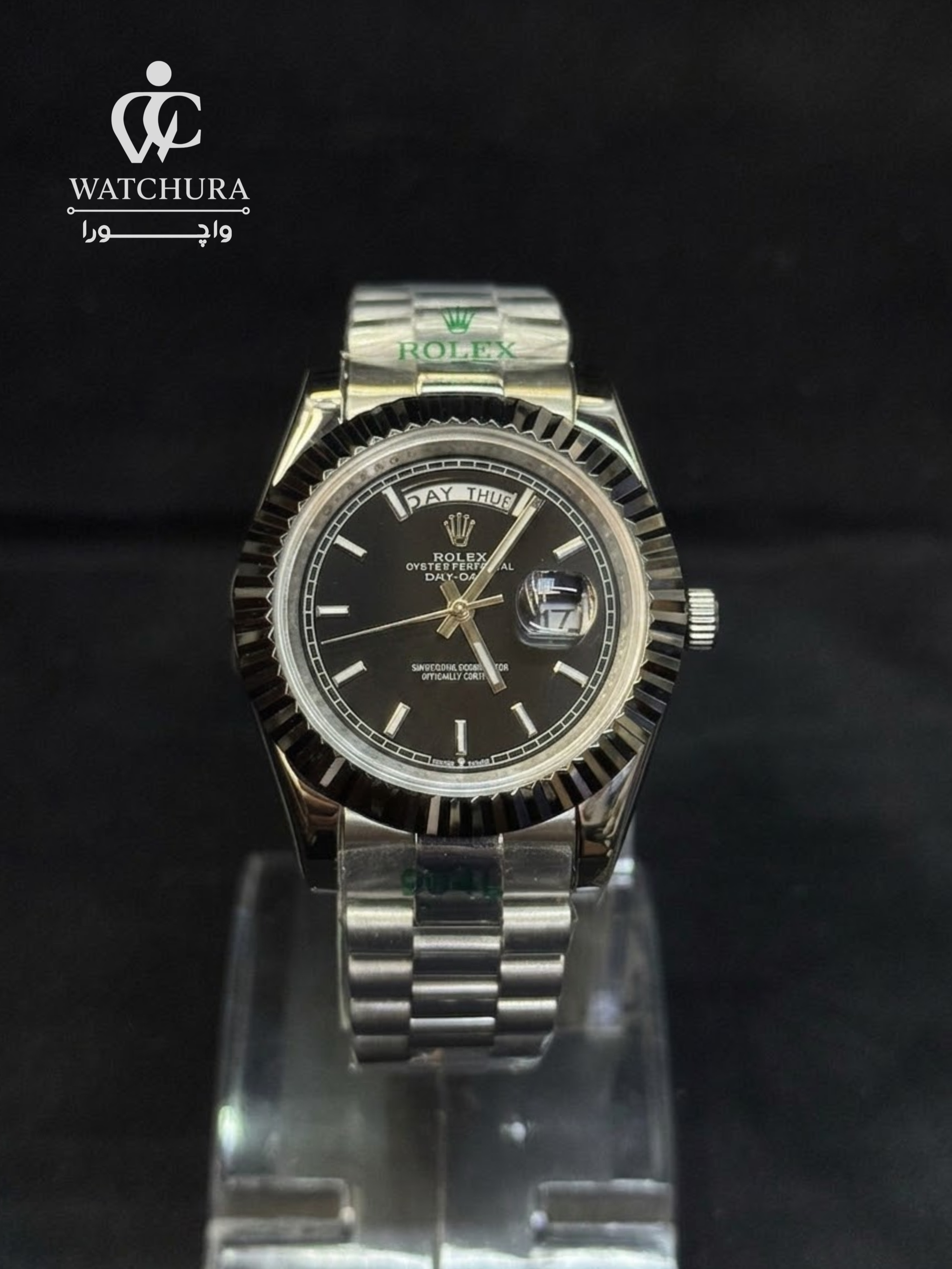 ساعت مچی مردانه رولکس دیدیت Rolex day date – صفحه مشکی