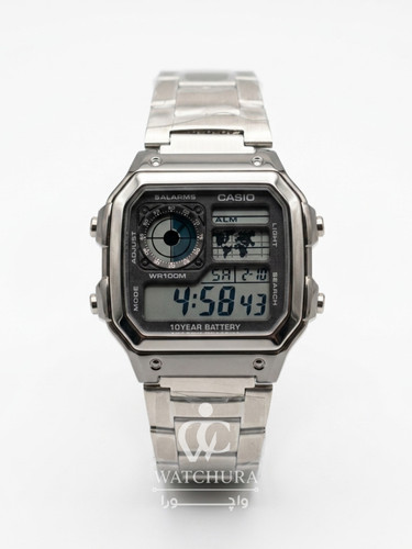 ساعت مردانه دیجیتالی کاسیو Casio جهان نما - بند استیل