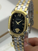 ساعت مچی زنانه ورساچه کوچر _ versace couture دورنگ طلایی استیل با صفحه مشکی