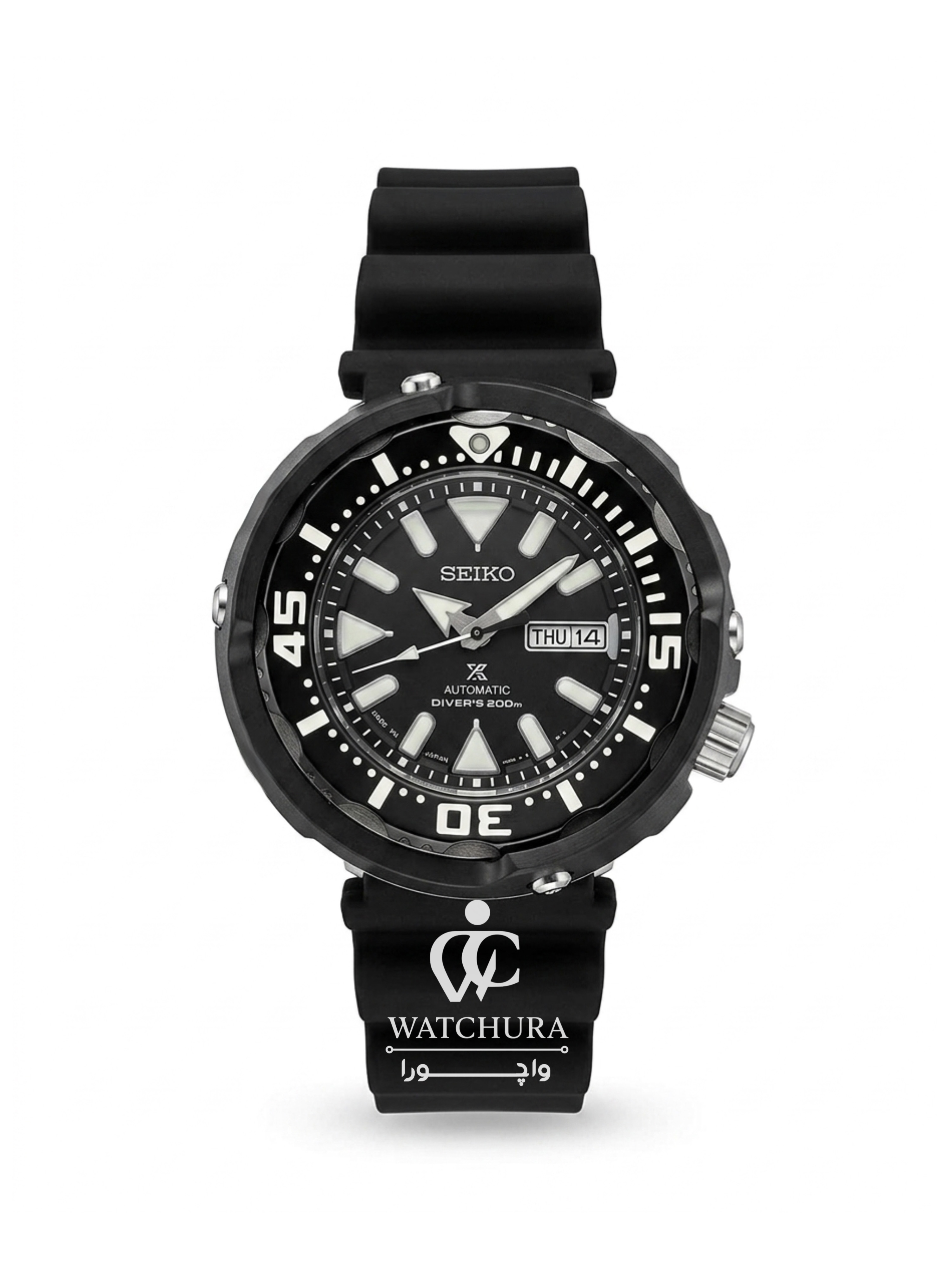 ساعت مچی مردانه اتوماتیک سیکو تونا - Seiko Tuna - مشکی