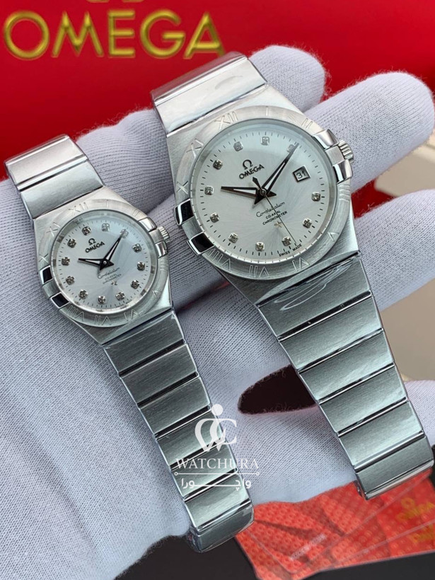 ساعت مچی ست امگا کانسلیشن Omega Constellatio تمام استیل _ عدد نگین