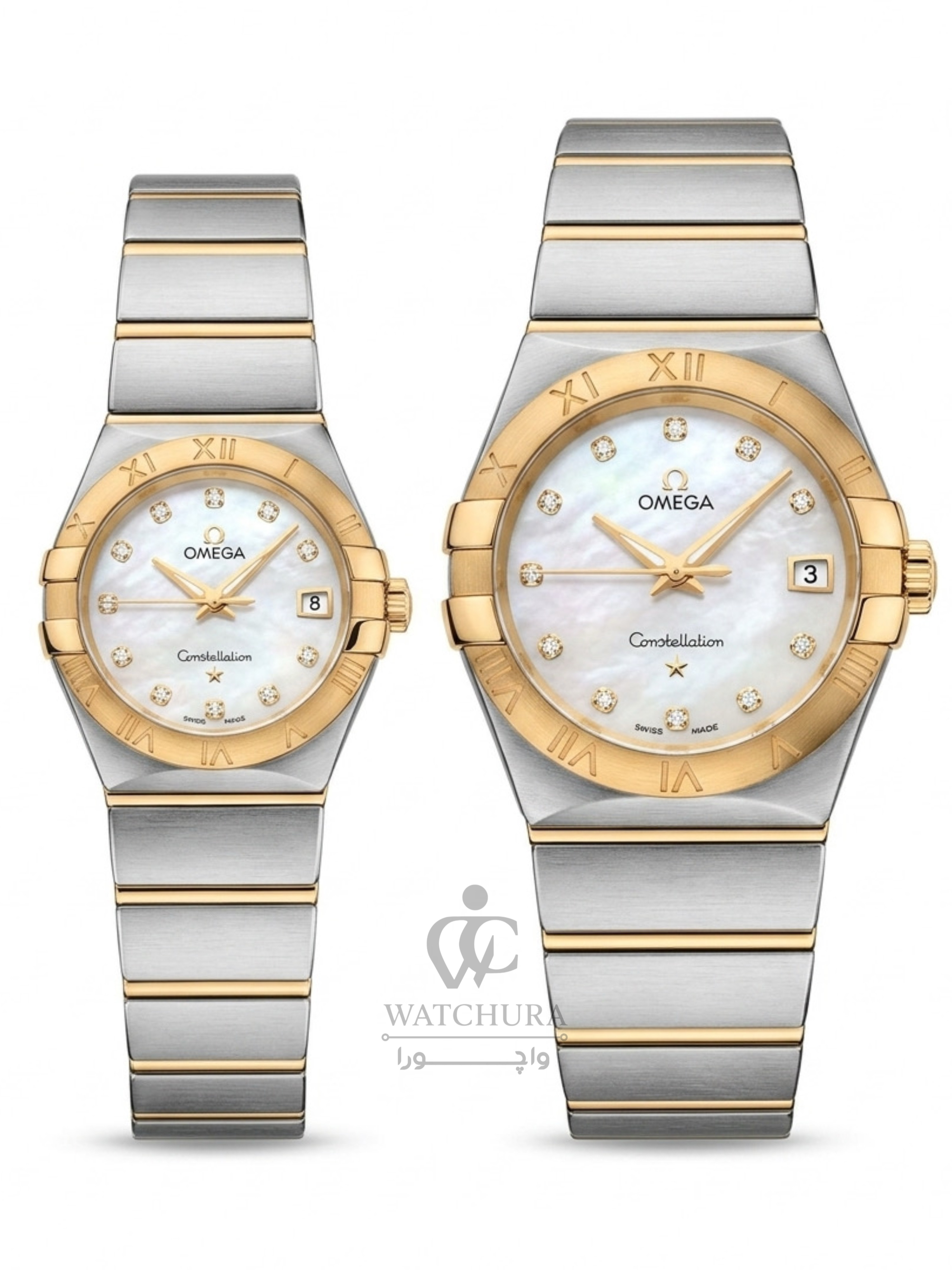 ساعت مچی ست امگا کانسلیشن Omega Constellatio صدف _ عدد نگین