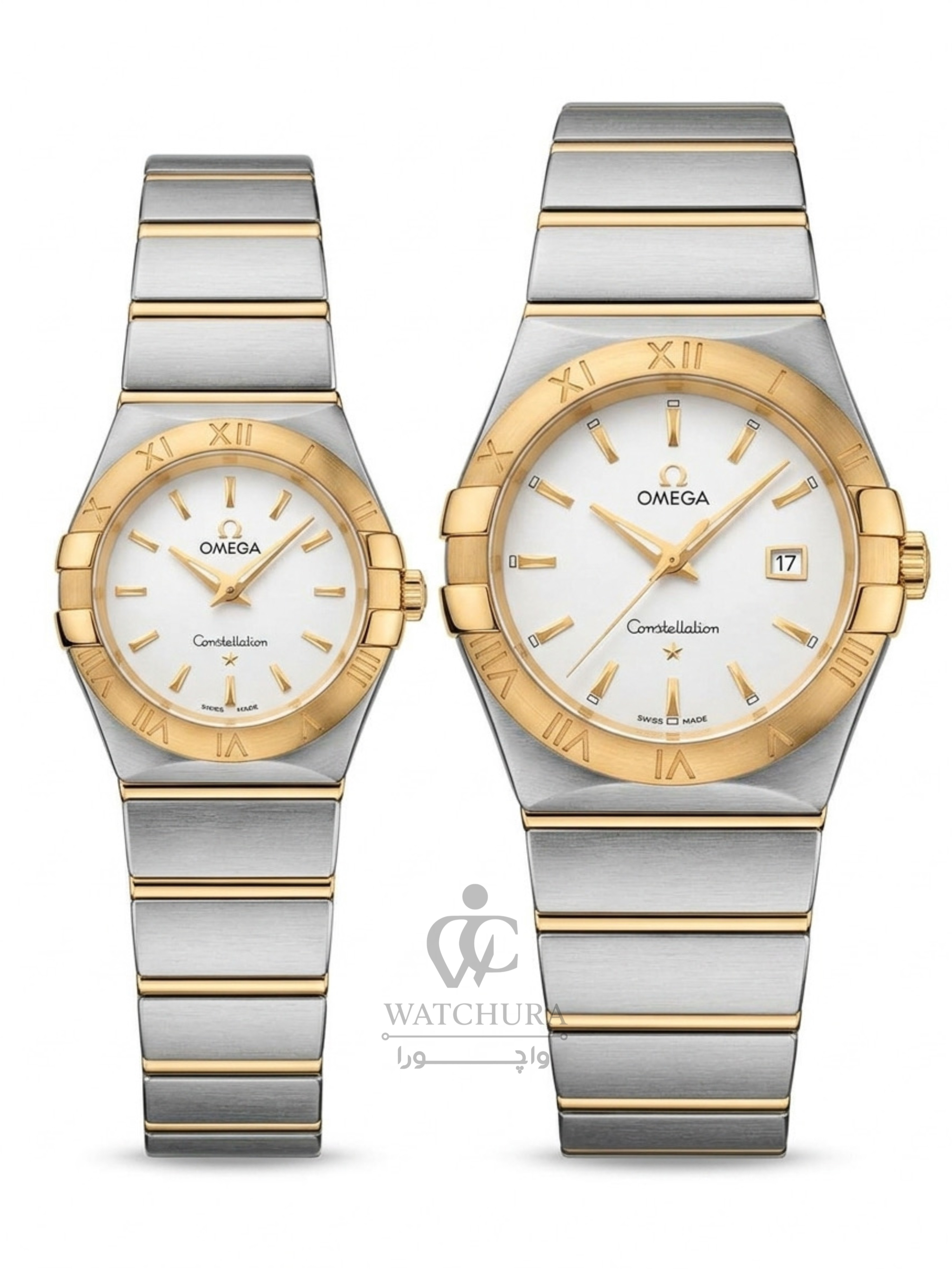 ساعت مچی ست امگا کانسلیشن Omega Constellatio صدف _ عدد خطی