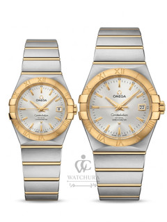 ساعت مچی ست امگا کانسلیشن Omega Constellatio استیل طلایی _ عدد خطی