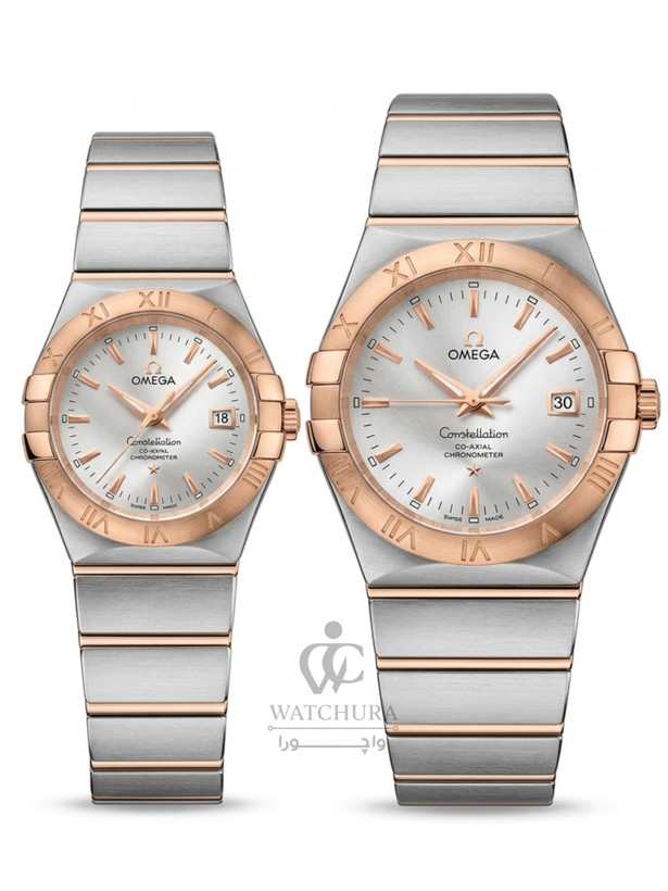 ساعت مچی ست امگا کانسلیشن Omega Constellatio استیل رز گلد _ عدد خطی