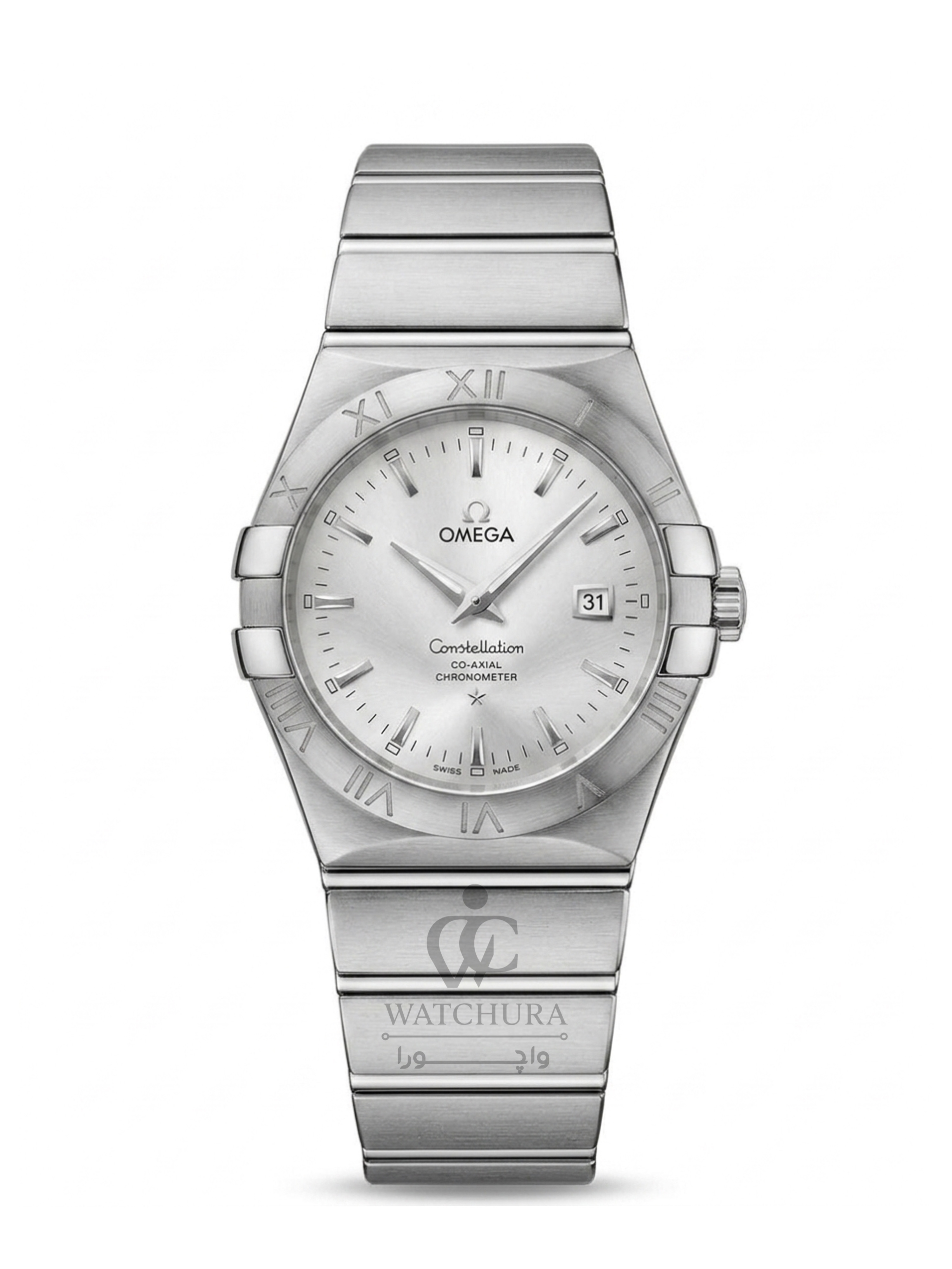 ساعت مچی مردانه امگا کانسلیشن Omega Constellatio تمام استیل _ عدد خطی