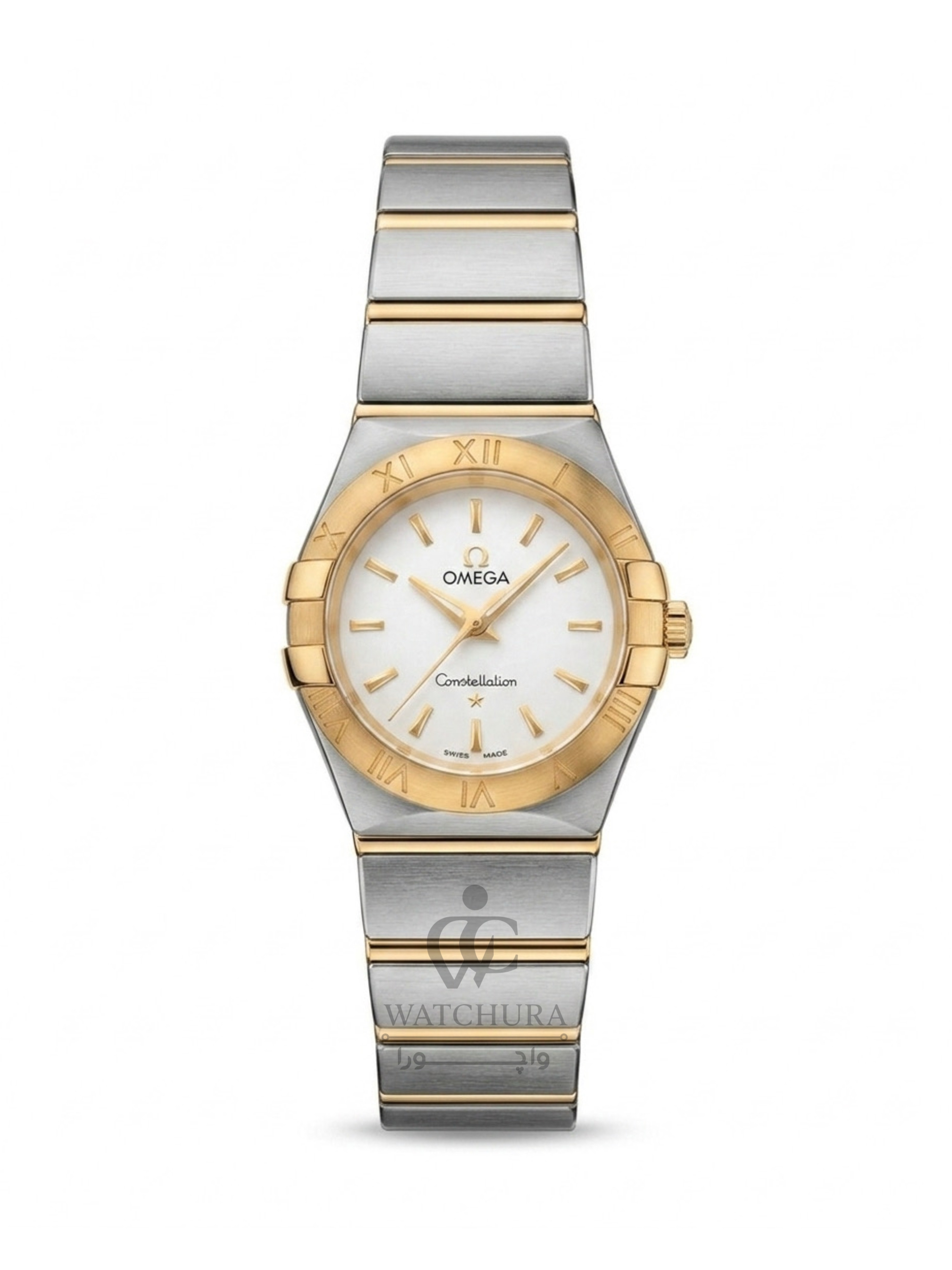 ساعت مچی زنانه امگا کانسلیشن Omega Constellatio صدف _ عدد خطی