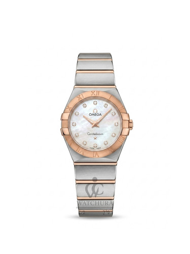 ساعت مچی زنانه امگا کانسلیشن Omega Constellatio استیل رز گلد _ عدد نگین