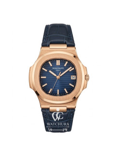 ساعت مچی مردانه پتک فیلیپ ناتیلوس بند چرمی - Patek Philippe Nautilus