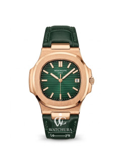 ساعت مچی مردانه پتک فیلیپ ناتیلوس بند چرمی - Patek Philippe Nautilus