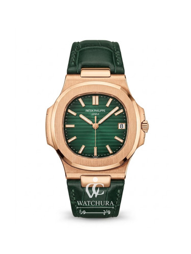 ساعت مچی مردانه پتک فیلیپ ناتیلوس بند چرمی - Patek Philippe Nautilus