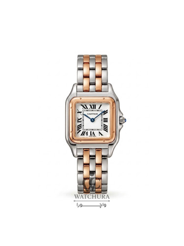 ساعت مچی زنانه کارتیه پنتر Cartier Panthère دو رنگ رزگلد سیلور