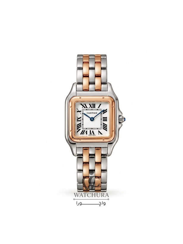 ساعت مچی زنانه کارتیه پنتر Cartier Panthère دو رنگ رزگلد سیلور