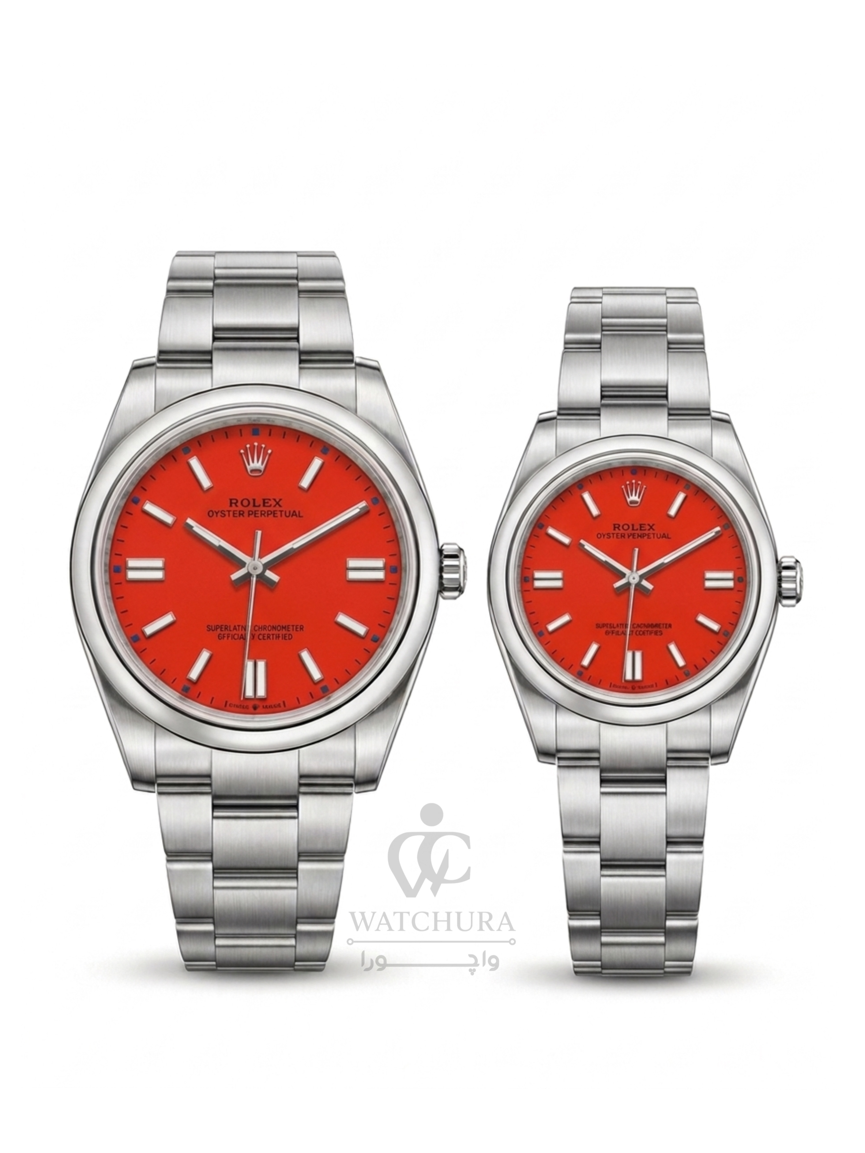 ساعت مچی رولکس اویستر پرپچوال - ROLEX OYSTER PERPETUAL صفحه قرمز