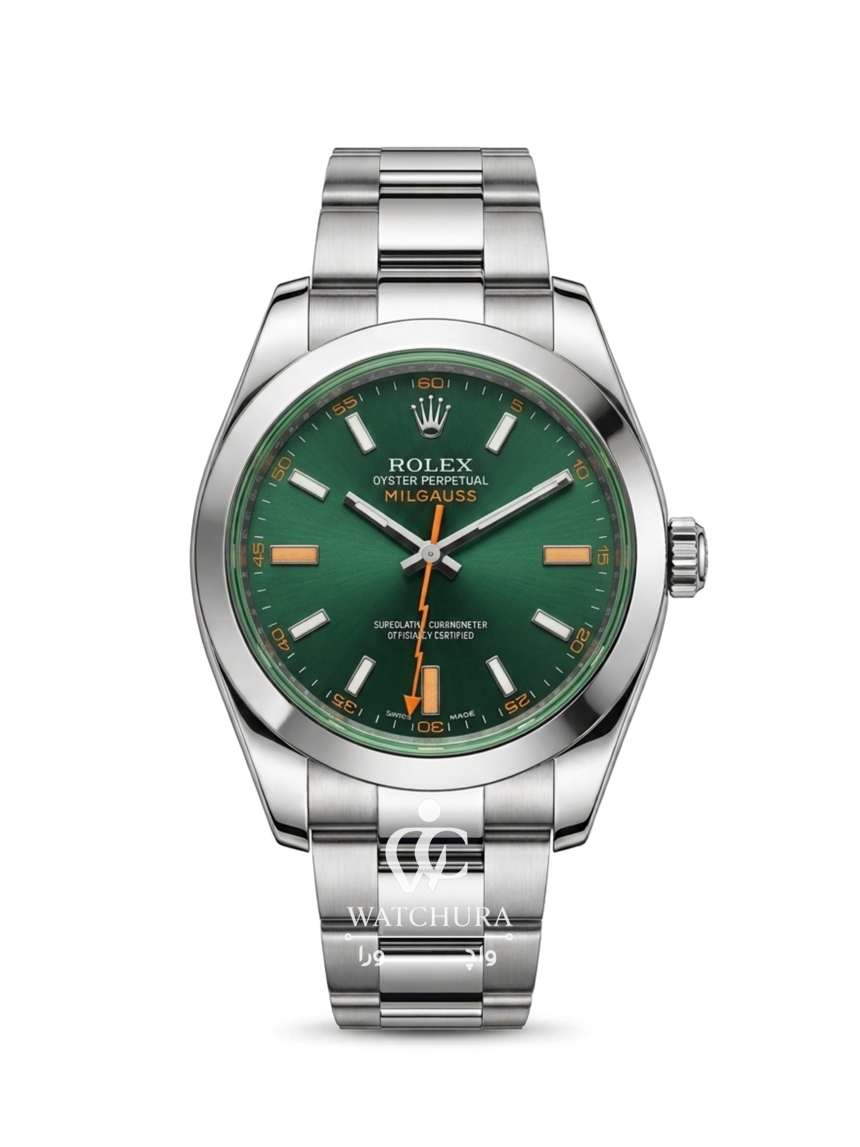 ساعت مچی مردانه اتوماتیک رولکس میلگاس – ROLEX MILGAUSS صفحه سبز
