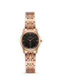 ست ساعت مچی سیکو پلاس کوارتز - تمام رزگلد صفحه مشکی - Seiko Plus