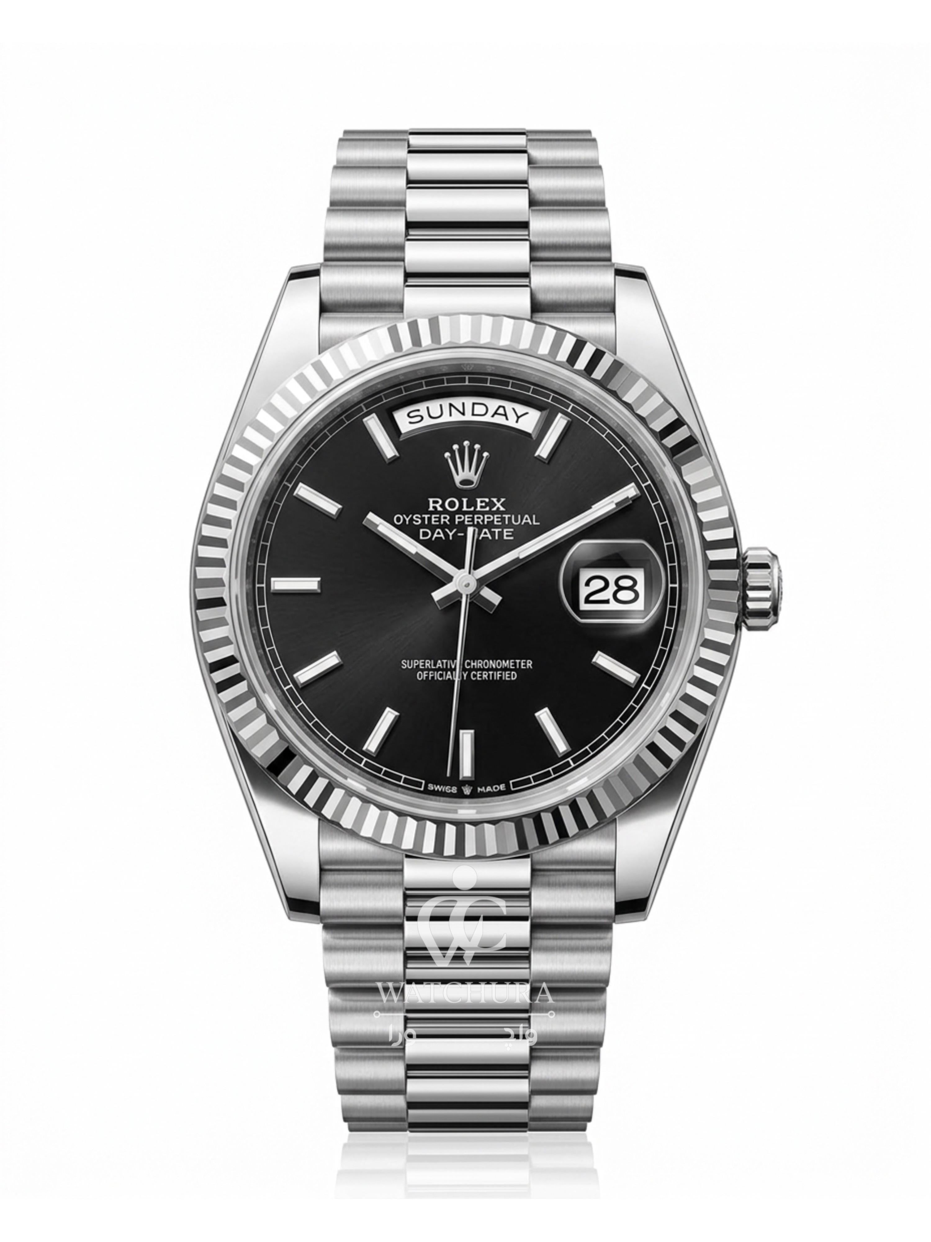ساعت مچی مردانه رولکس دیدیت Rolex day date – صفحه مشکی