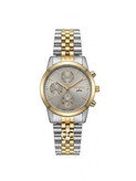 ساعت مچی سیکو پلاس کرنوگراف - سیلور-طلایی با صفحه طوسی - Seiko Plus