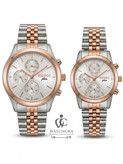 ساعت مچی سیکو پلاس کرنوگراف - سیلور-رزگلد با صفحه سیلور - Seiko Plus