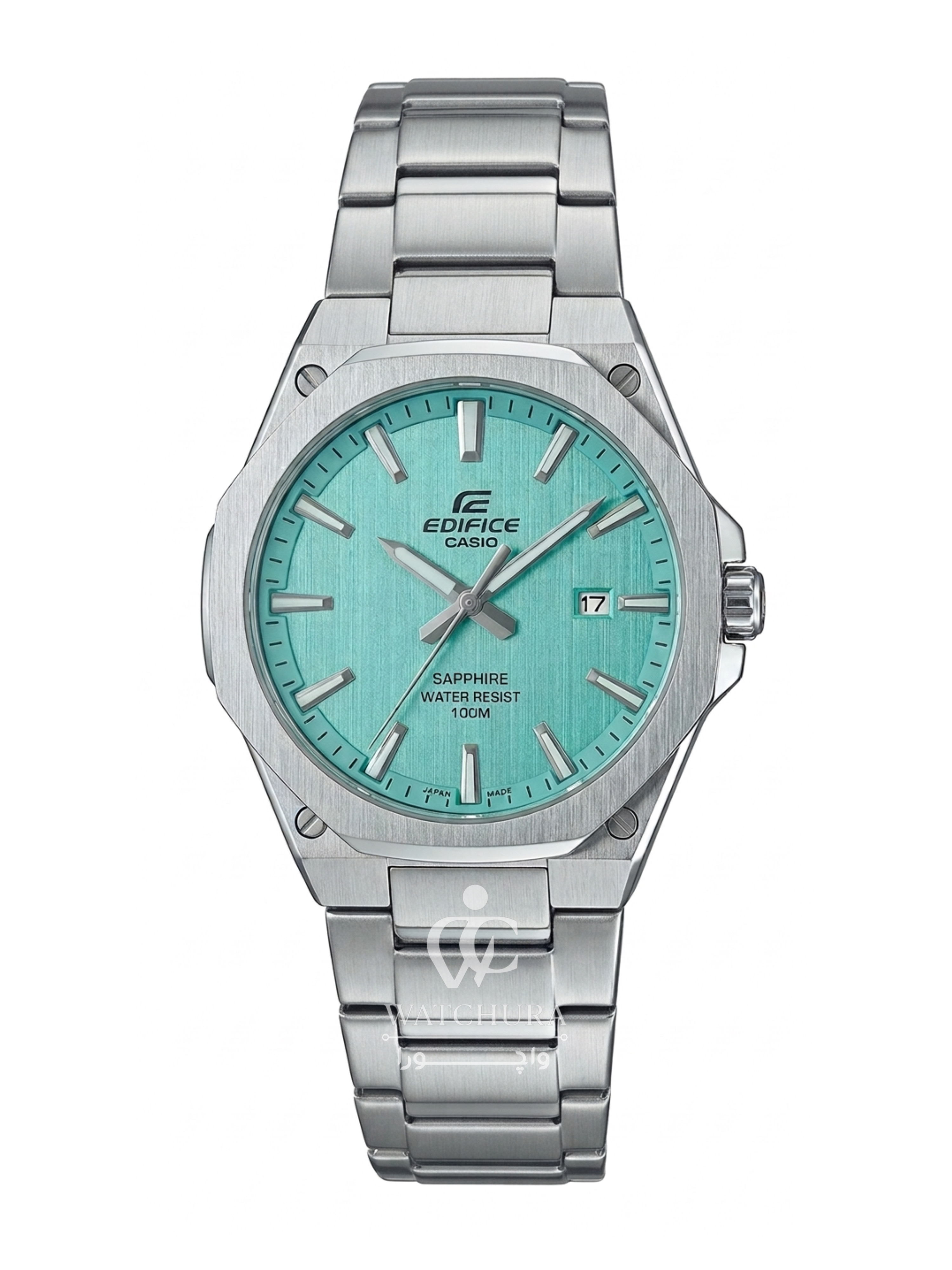 ساعت مچی مردانه کاسیو ادیفایس - Casio EDIFICE - صفحه فیروزه ای ( تیفانی )