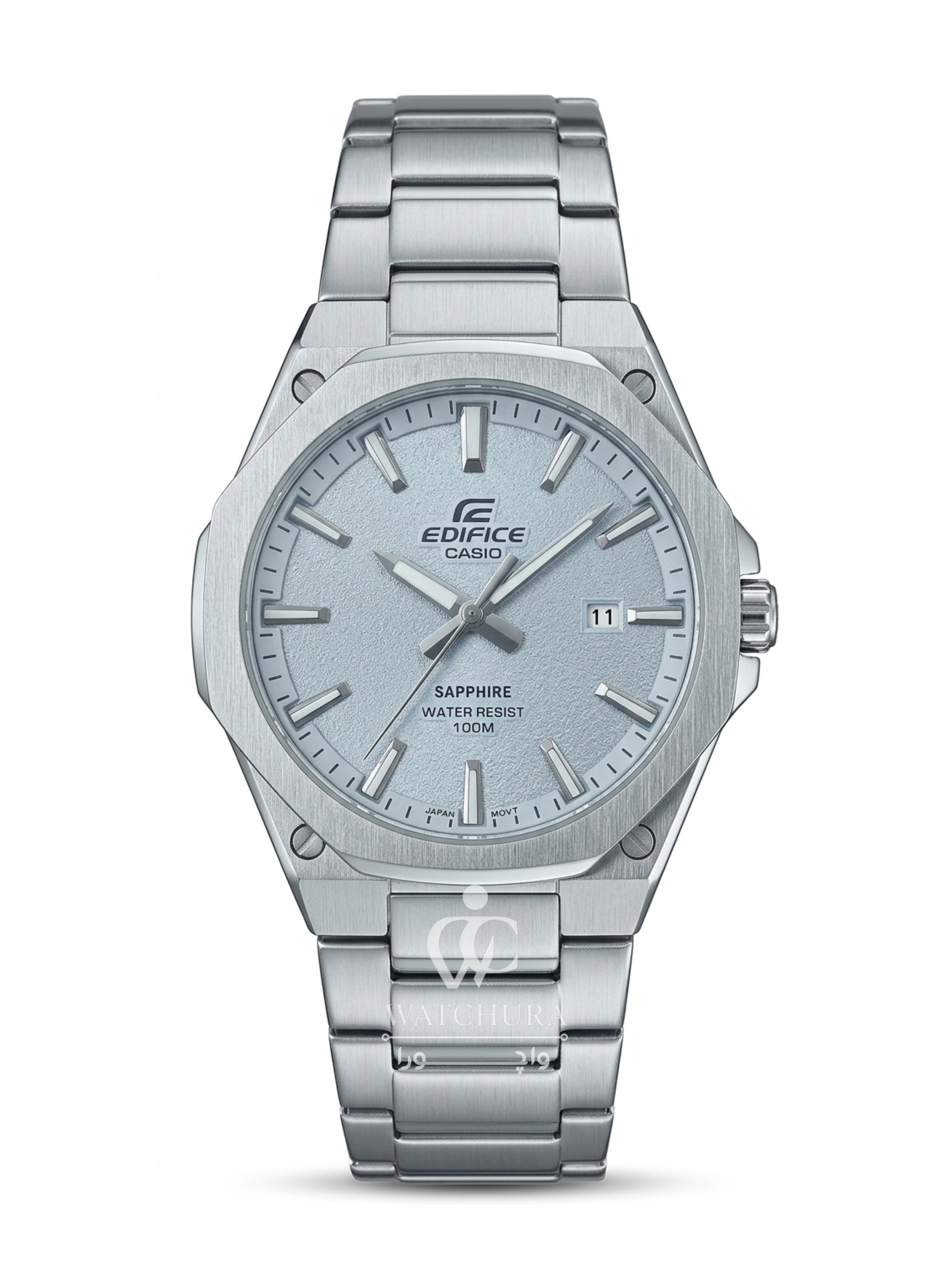 ساعت مچی مردانه کاسیو ادیفایس - Casio EDIFICE - صفحه سفید طرح گچی