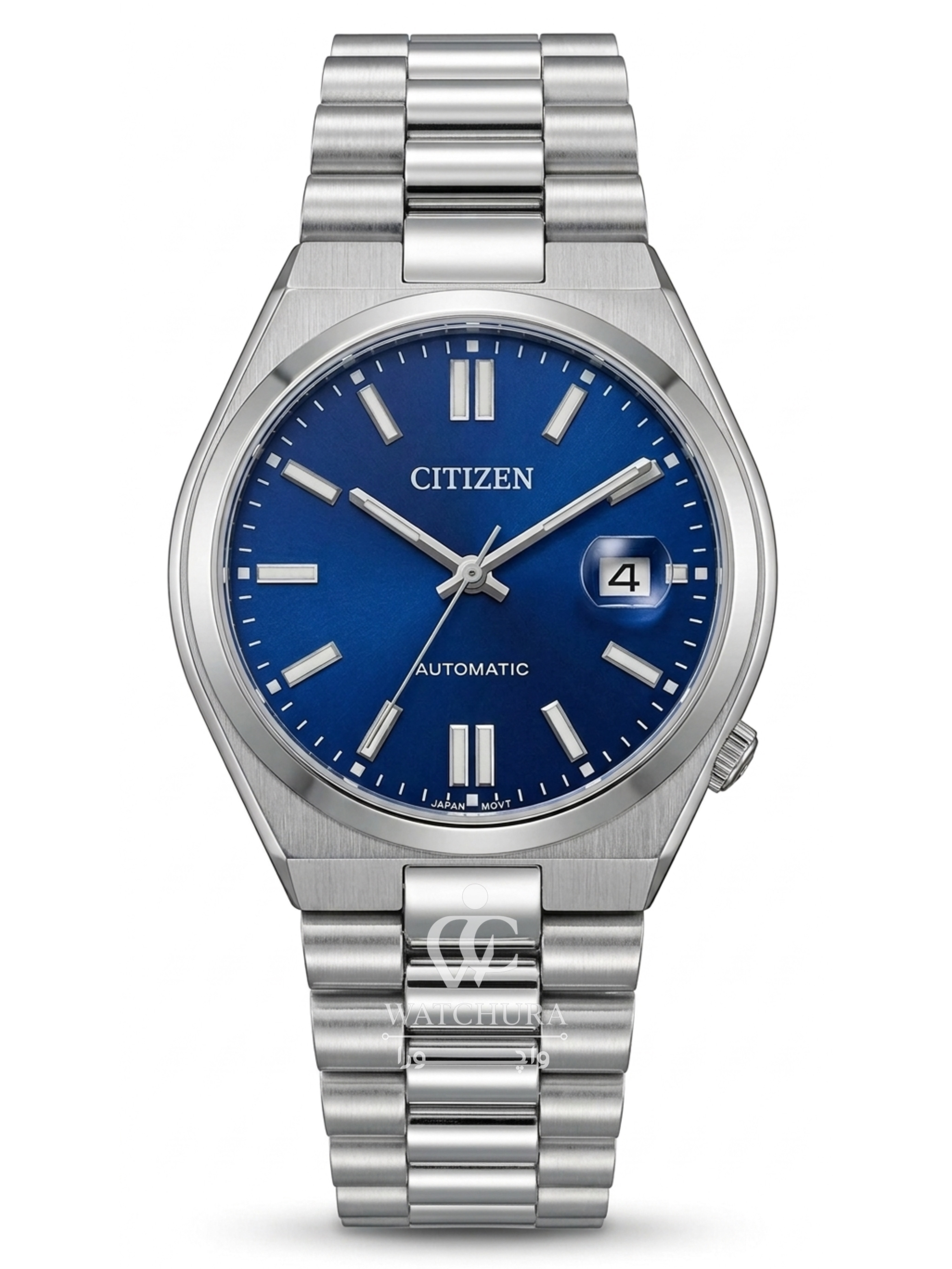 ساعت مچی مردانه اتوماتیک سیتیزن سویوسا صفحه آبی - Citizen Tsuyosa