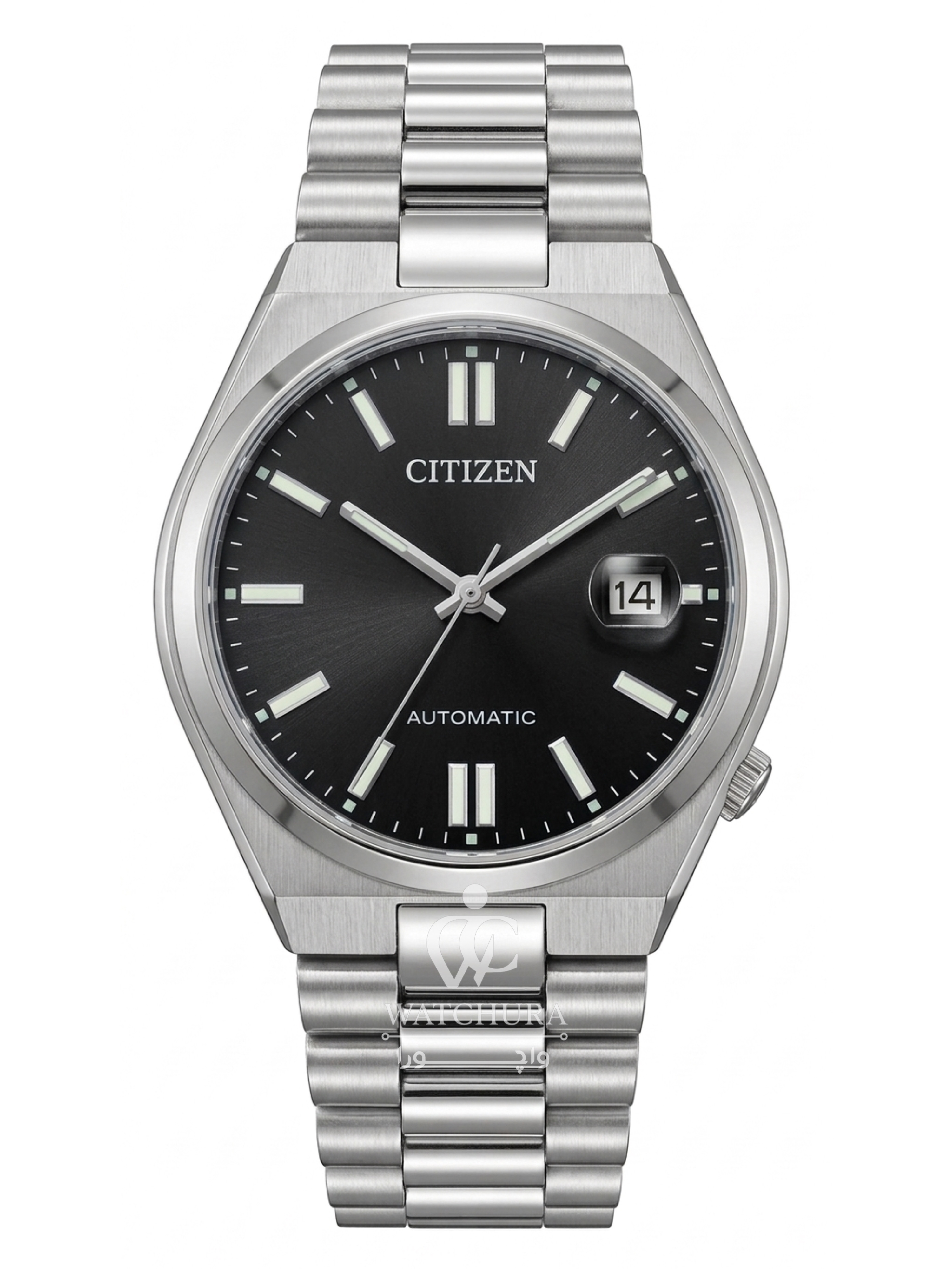 ساعت مچی مردانه اتوماتیک سیتیزن سویوسا صفحه مشکی - Citizen Tsuyosa