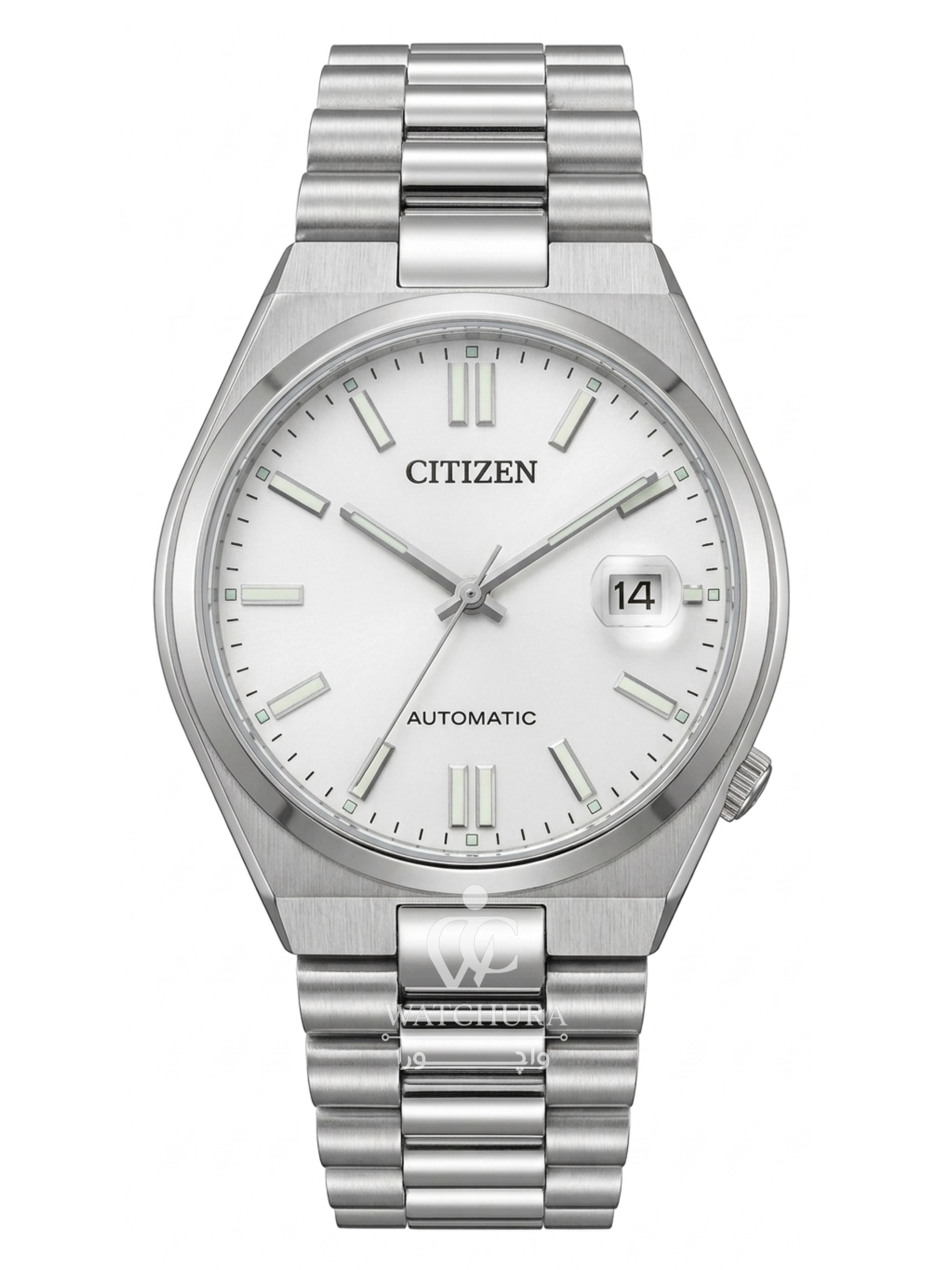 ساعت مچی مردانه اتوماتیک سیتیزن سویوسا صفحه سفید - Citizen Tsuyosa