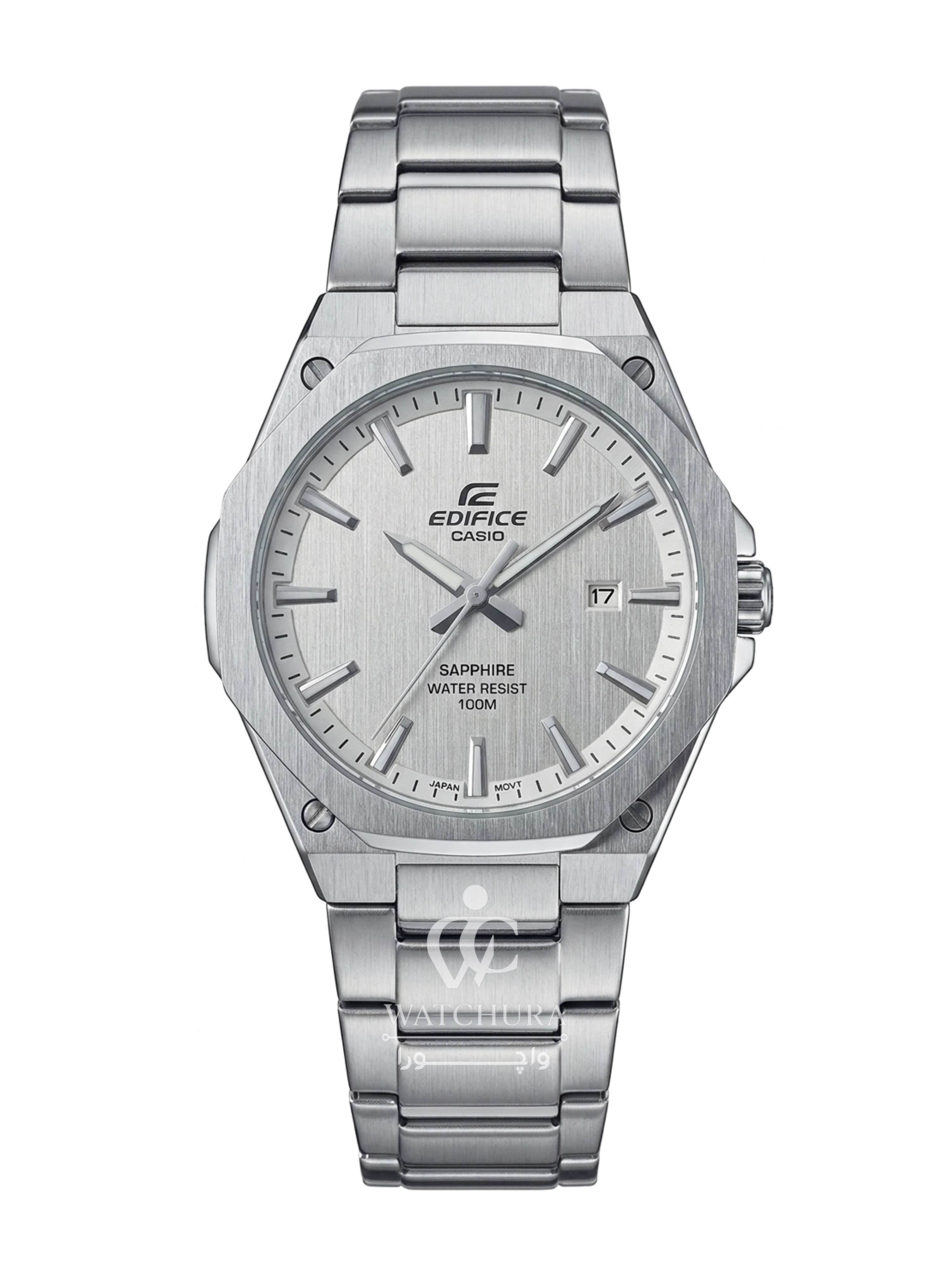 ساعت مچی مردانه کاسیو ادیفایس - Casio EDIFICE - صفحه استیل سفید