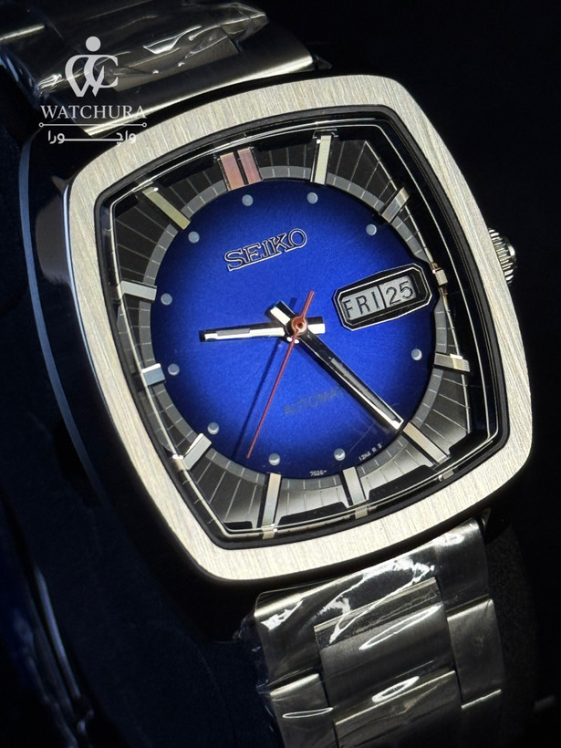 ساعت مچی مردانه اتوماتیک سیکو ریکرفت بند فلزی - Seiko Recraft - صفحه آبی / سورمه ای