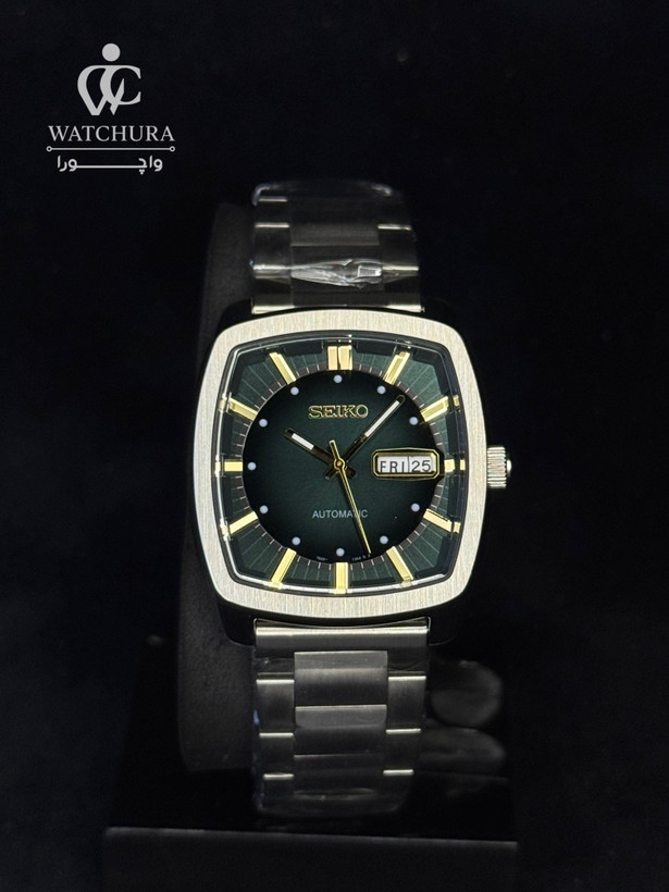 ساعت مچی مردانه اتوماتیک سیکو ریکرفت بند فلزی - Seiko Recraft - صفحه سبز