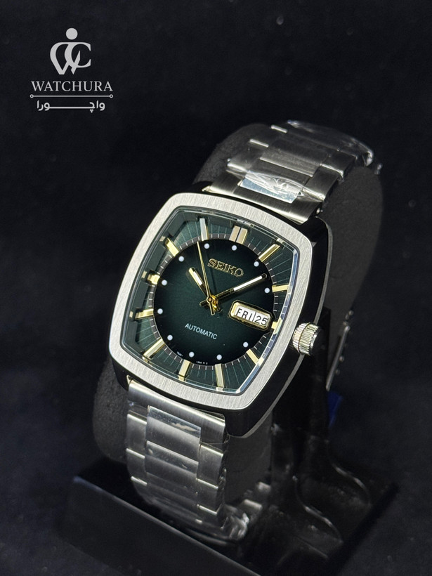 ساعت مچی مردانه اتوماتیک سیکو ریکرفت بند فلزی - Seiko Recraft - صفحه سبز