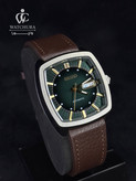 ساعت مچی مردانه اتوماتیک سیکو ریکرفت بند چرمی مشکی - Seiko Recraft - صفحه سبز