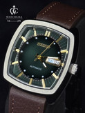 ساعت مچی مردانه اتوماتیک سیکو ریکرفت بند چرمی مشکی - Seiko Recraft - صفحه سبز