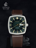 ساعت مچی مردانه اتوماتیک سیکو ریکرفت بند چرمی مشکی - Seiko Recraft - صفحه سبز