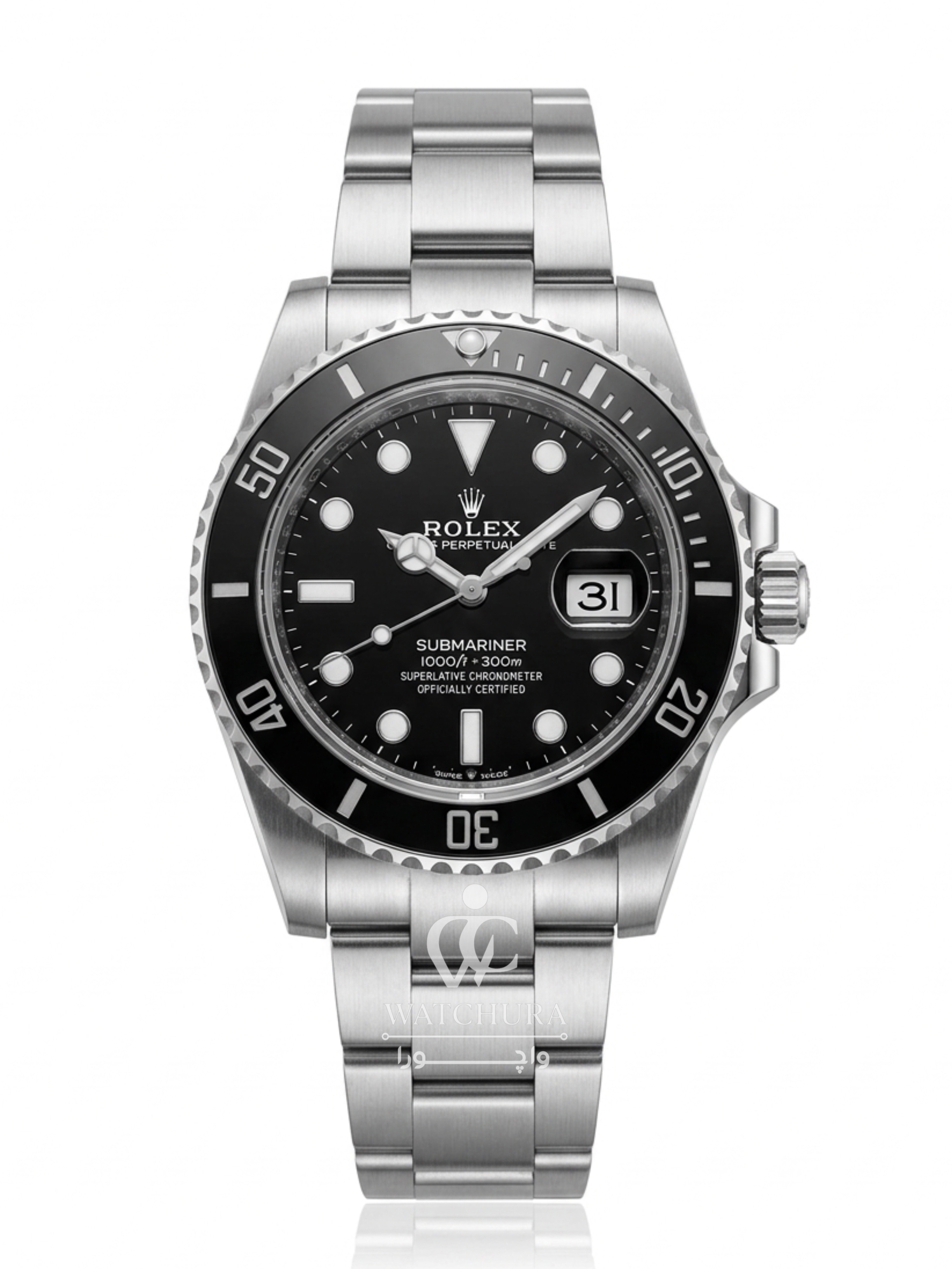 ساعت مچی مردانه رولکس ساب مارینر هالک Rolex Submariner-SG | صفحه مشکی